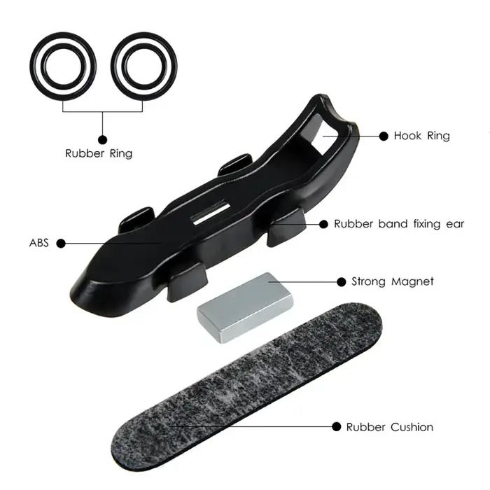 Porte-leurres magnétique pour canne à pêche - Support sécurisé 1 à 5 pièces - Accessoire pêche pratique