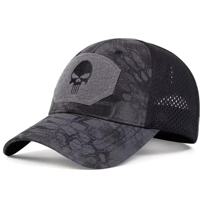 Casquette baseball unisexe broderie crâne pêche printemps automne réglable protection UV