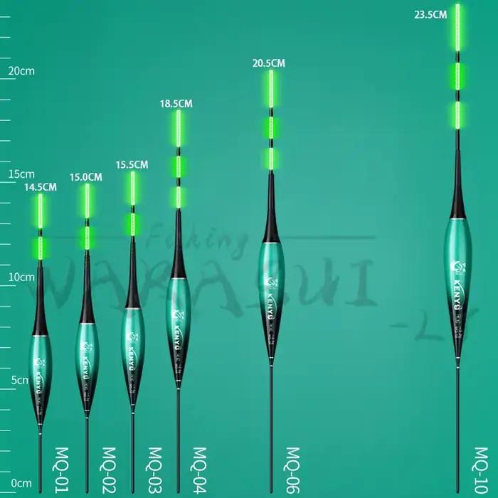 Set 2 pièces flotteur électronique LED 2024 haute sensibilité pour pêche nocturne - équipement nano