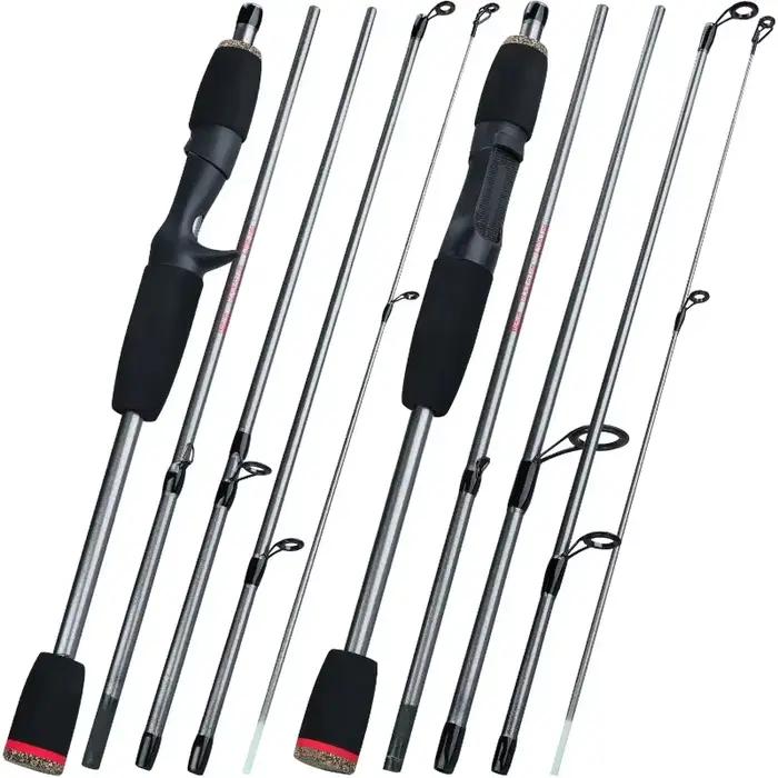 Canne à pêche Sougayilang en fibre de carbone pour leurre et spinning adapté aux lacs, réservoirs et ruisseaux pour pêcheurs débutants et experts