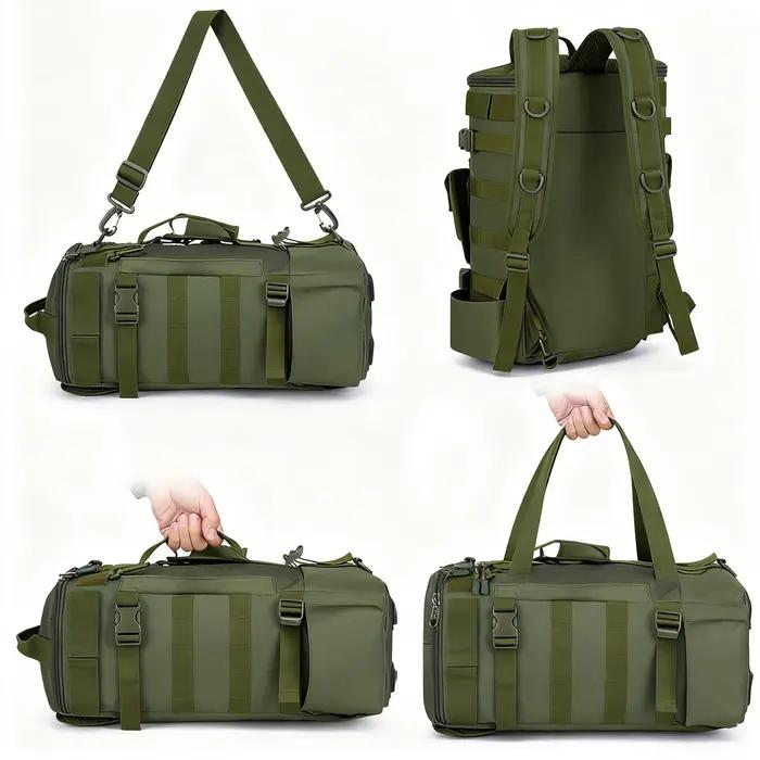Sac à dos pêche multifonction étanche avec porte-cannes - Stockage équipement pêche résistant