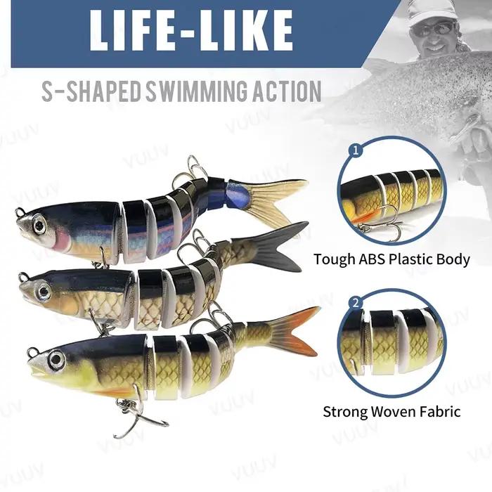 Leurre multi-articulé swimbait bionique - appât coulant pour truite et bass eau douce et salée