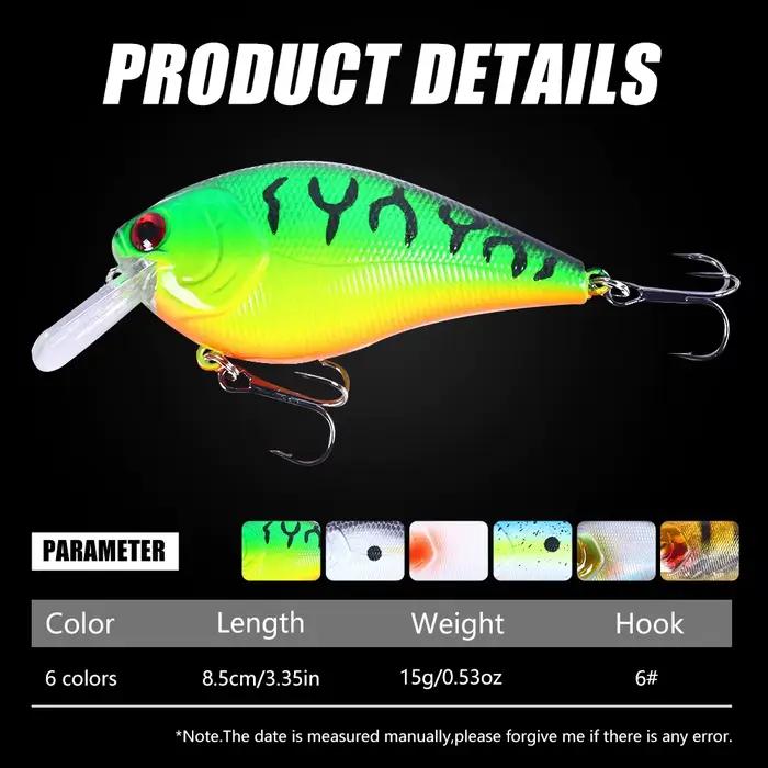 Leurre crankbait shallow HENGJIA 8.5cm 15g avec bille pour pêche brochet et black bass