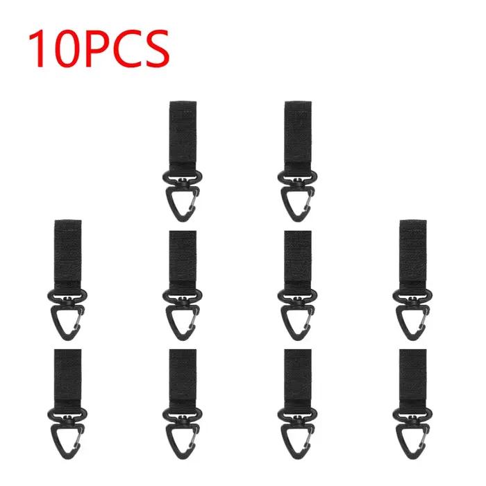 Lot mousquetons nylon pêche - 1-10 pièces, accroche équipement, ceinture, outils pêche camping