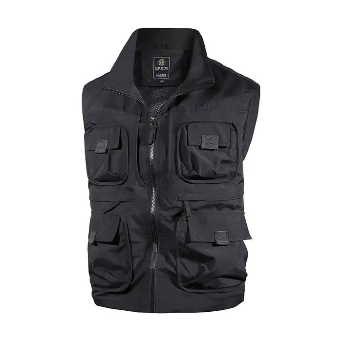 Veste sans manches homme multifonction pêche travail printemps automne respirante à poches multiples