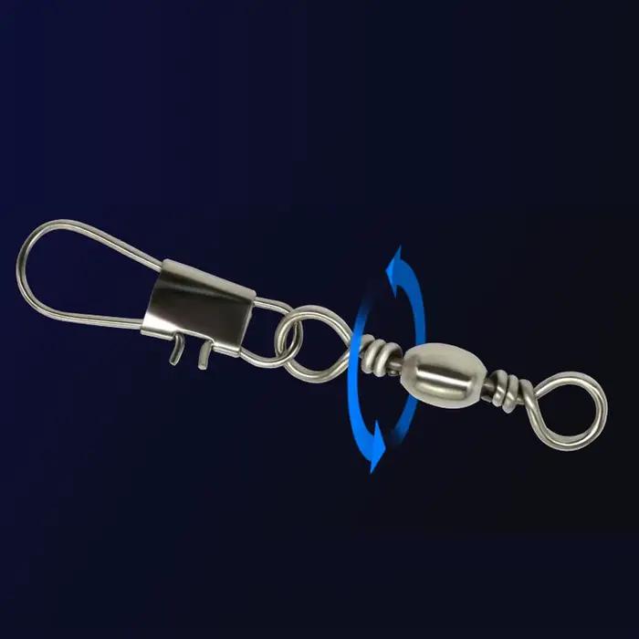 Connecteur de Leurres à Rouleaux en Acier Carbone pour Brochet 20-100 Pièces Accessoires Pêche