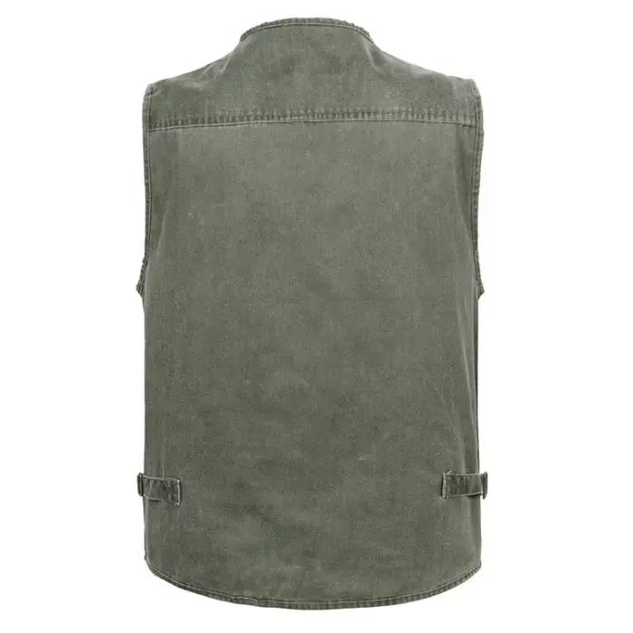 Veste de pêche 7XL homme multi-poches printemps été coton confortable pour randonnée sport extérieur