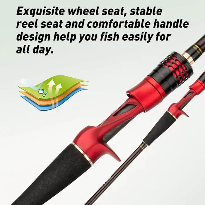Canne Octopus Jigging 1.7m Carbone H Power avec scion titane pour pêche en bateau haute qualité