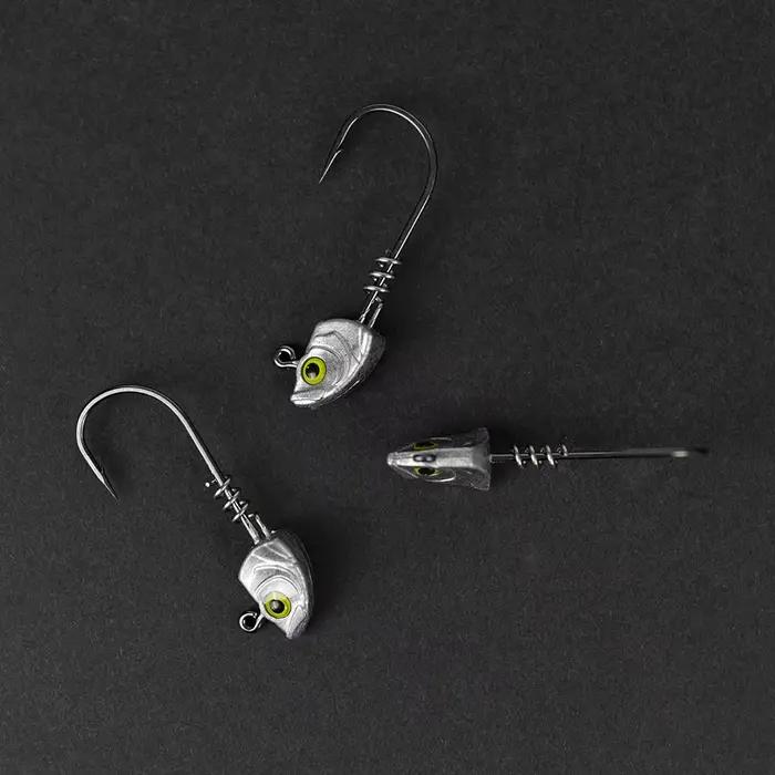Leurres de pêche MrLurion 15 pièces avec têtes jigging 3.5g à 14g et yeux 3D pour poissons carnassiers