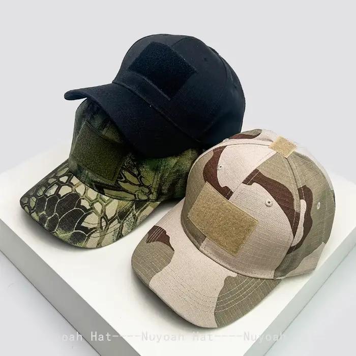 Casquette camouflage velcro réglable pêche - Chapeau baseball unisexe tactique protection solaire outdoor