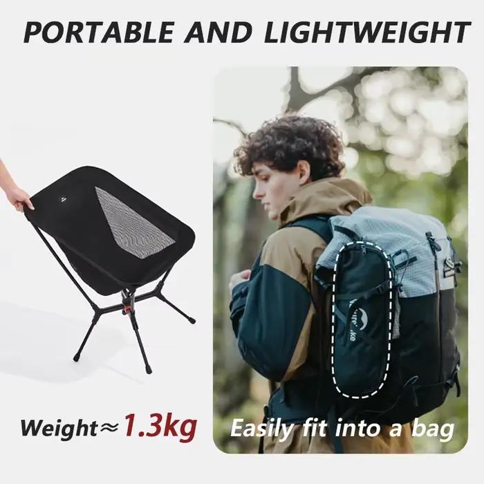 Chaise pliante aluminium Naturehike YL01 200kg - Fauteuil lune robuste pour pêche et camping