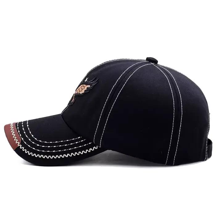 Casquette baseball aigle 3D pêche - Chapeau brodé unisexe pour pêche sportive outdoor