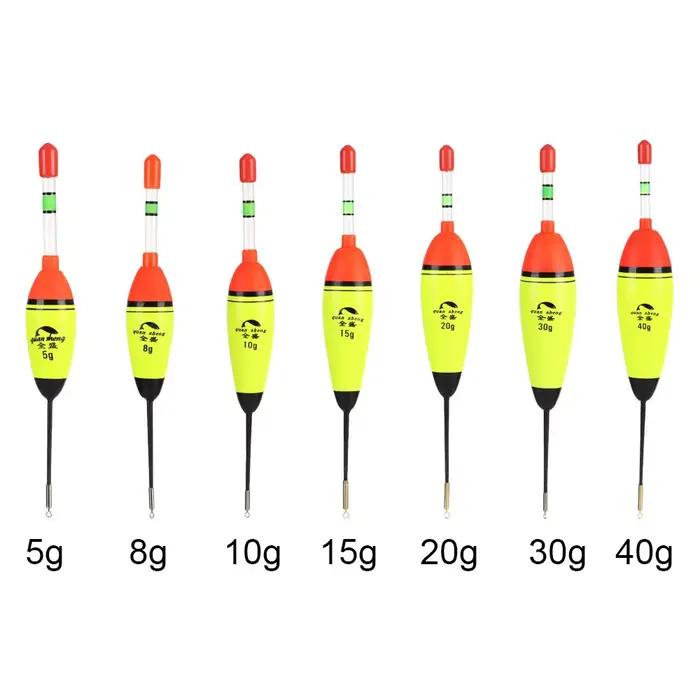 Flotteur lumineux EVA vertical pêche de nuit 5g à 40g - éclairage longue durée pour pêche nocturne