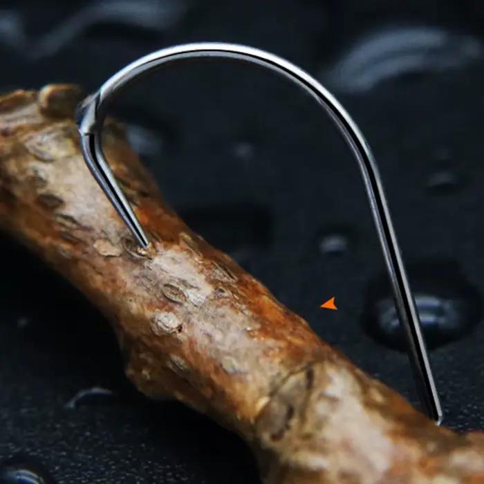 Hameçons titane 30 pièces sans ardillon durcis pour tenue appâts naturels pêche sportive précise