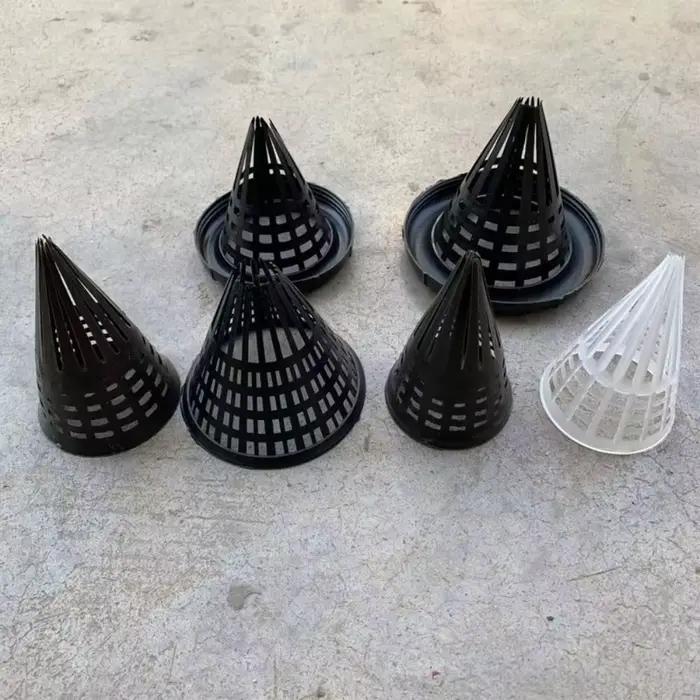 Couvercle plastique pour nasse à anguilles et civelles, piège de pêche conique pour pêche au vif et capture durable