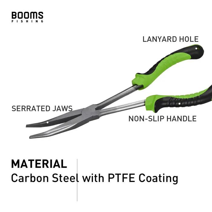 Pince pêche Booms F05 28cm extracteur hameçon avec lanière anti-perte - outil acier carbone eau salée
