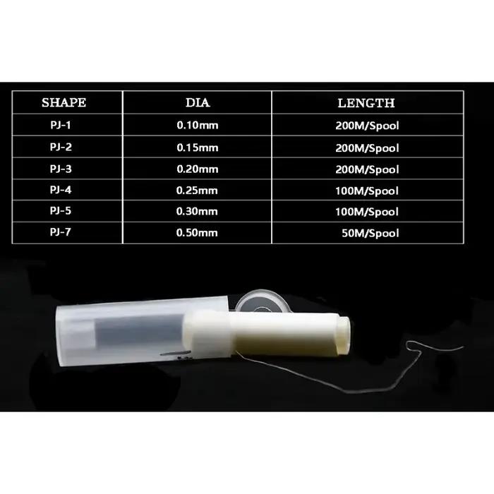 Bobine de fil de pêche invisible en nylon haute résistance pour leurres et appâts avec étui de protection