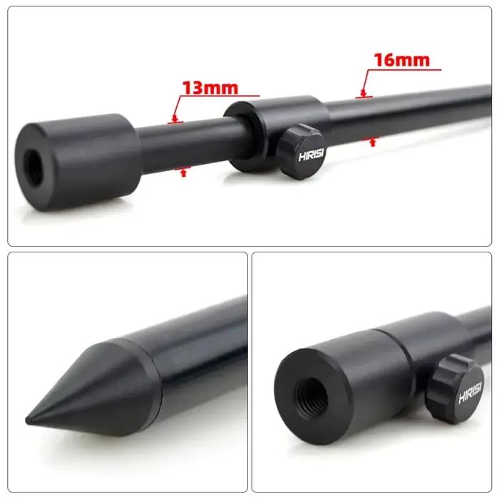 2 piquets rive aluminium noir pour pêche carpe - Supports cannes 16mm diamètre rod pod