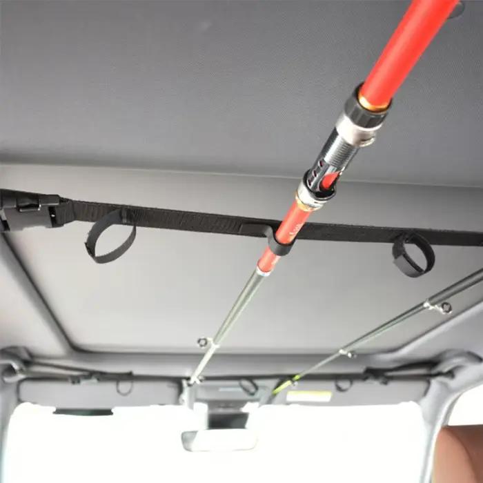Porte-canne véhicule : sangle de maintien pour canne à pêche en voiture, pratique et sécurisée