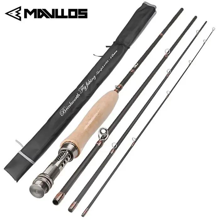 Canne à mouche Mavllos 3/4-5/6 WT 8FT-9FT carbone 40T action rapide légère pour rivière lac pêche