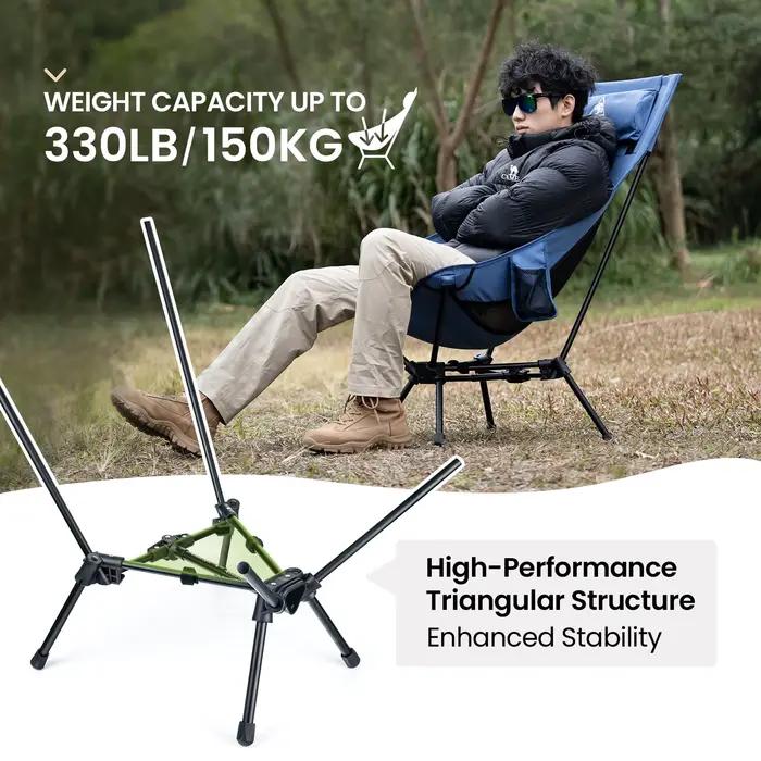 Fauteuil camping OneTigris Tigerblade haut dossier relaxant pliant pêche randonnée plage jardin
