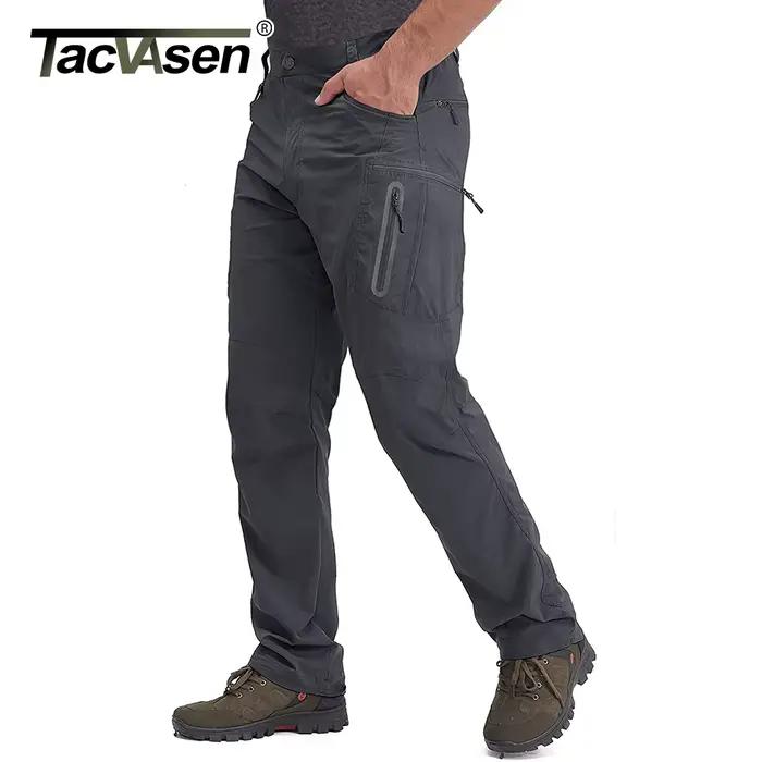 Pantalon pêche TACVASEN été léger nylon séchage rapide - Randonnée cargo travail multi-poches