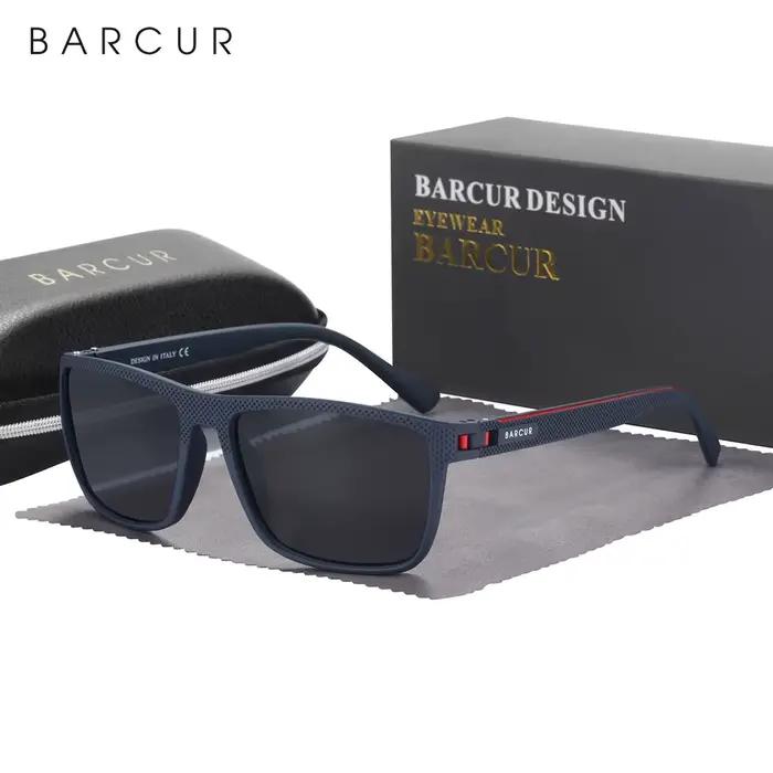 Lunettes de soleil sport polarisées TR90 légères pour hommes - Protection UVAB complète accessoire pêche