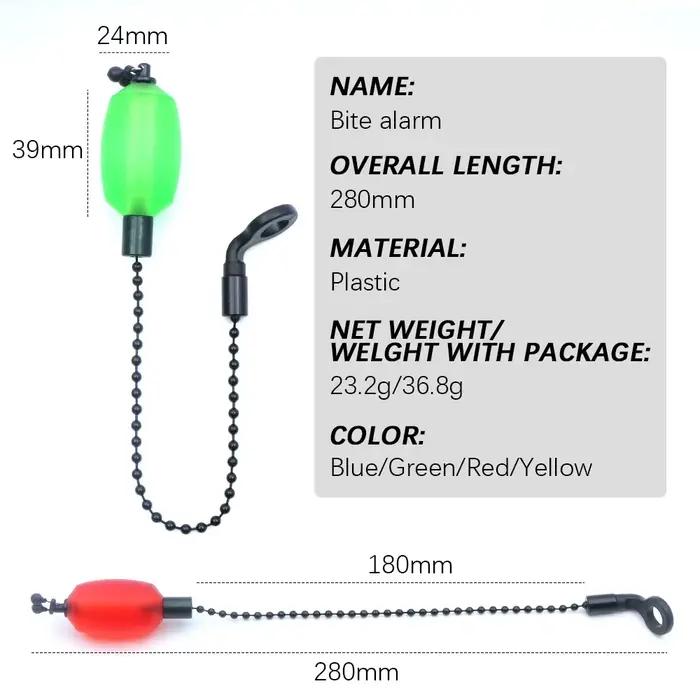 Bobbin Swinger avec chaîne acier pour pêche carpe - Indicateur de touche précis pour pêche au coup