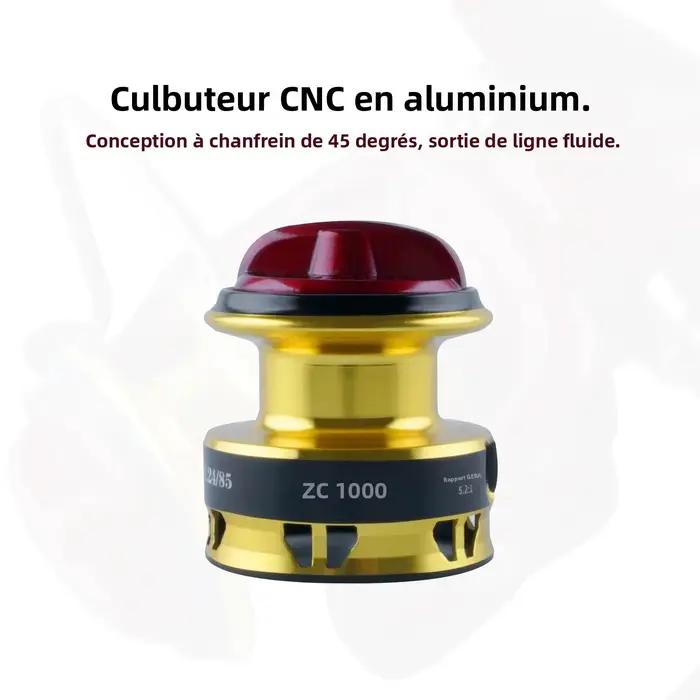 Moulinet ultraléger Huidiao 149g série 1000 4.8:1 pour pêche fine et glace, spool métal