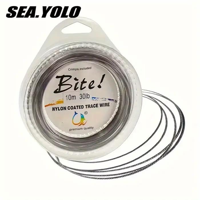 Leader acier 2x10m nylon coated - Fil d'acier X7 pour bar de mer et pêche offshore