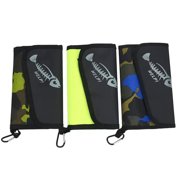 Sac de rangement leurres souples PVC compartimenté étanche pour pêche accessoires
