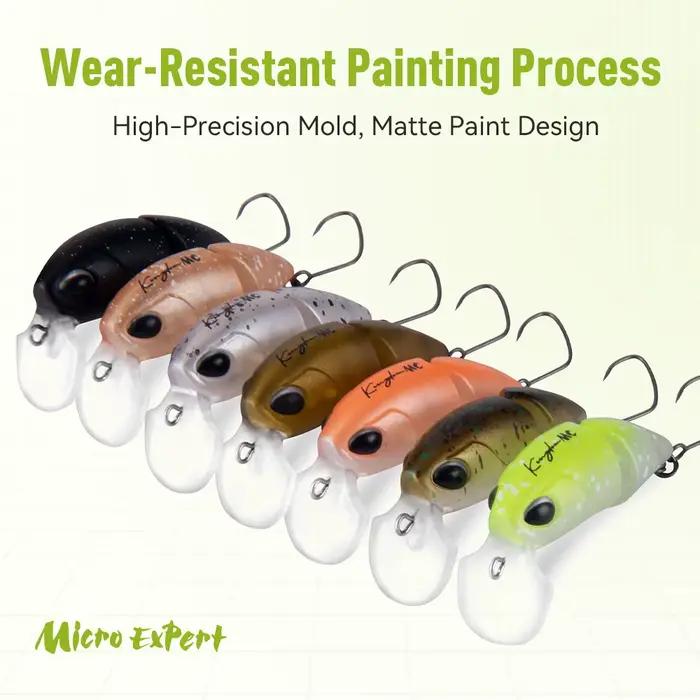Micro minnow Kingdom 2.3g 37mm flottant pour truite et perche - crankbait S-shaped