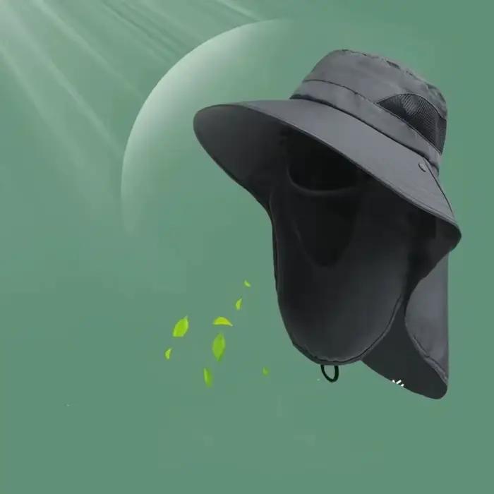 Chapeau de pêche UV protection été pour hommes femmes avec rabat cou nu pêche randonnée camping