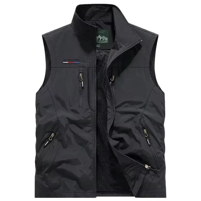 Veste cargo légère sans manches polyester pour homme activités estivales pêche randonnée campus usage quotidien