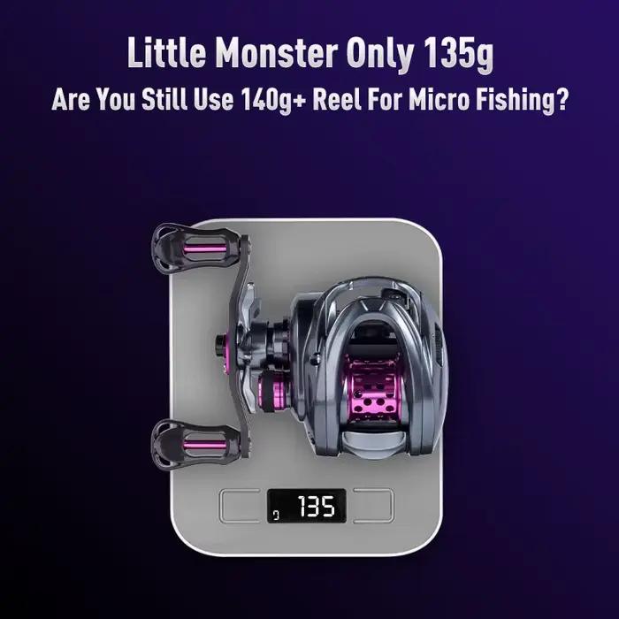 Moulinet baitcasting Kingdom 135g ultra-léger ratio 7.1:1 8.1:1 - Spool shallow pour pêche légère