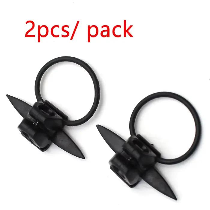 2 Bobbins Mini Clip Nylon pour Ligne Principale Pêche Carpe Indicateur Touche Léger Accessoire