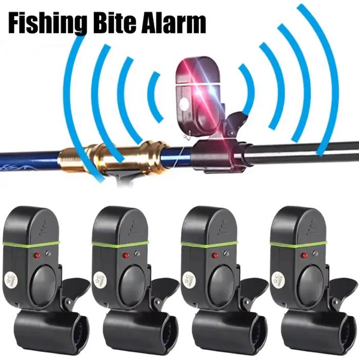Alarme électrique de touche pour canne à pêche - indicateur sonore haute sensibilité avec fixation par bande