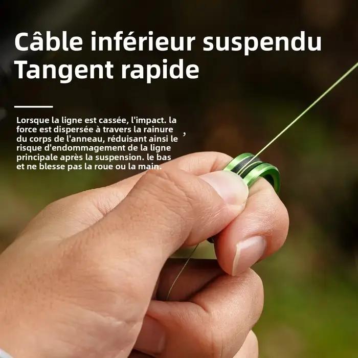 Anneau câble alliage pour coupe-ligne rapide, protection mains et serrage nœuds pêche