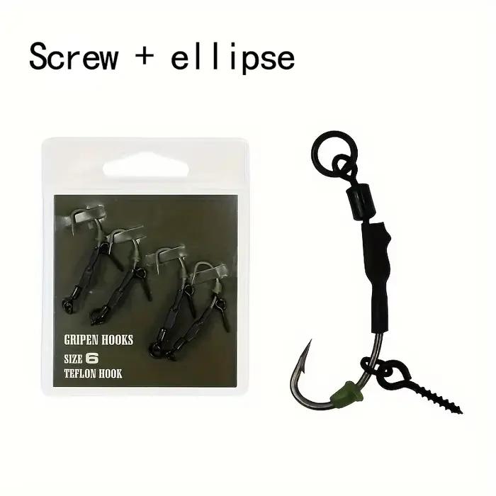 Montages Carp Ready Tied 8PCS Ronnie Rig Hook Links Hair Combi Chod Rig pour Carpe de 2# à 8#
