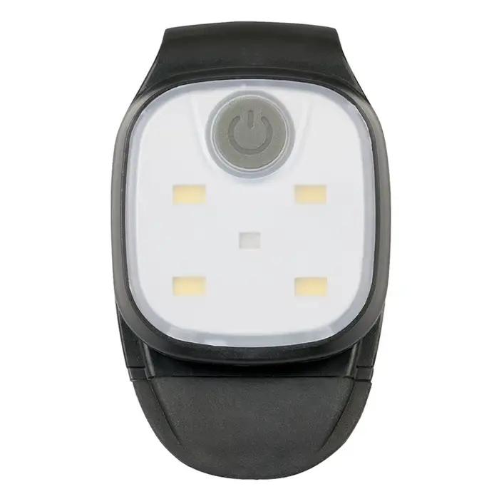 Lampe clip LED 4 modes rechargeable USB pour jogging marche nocturne pêche randonnée sécurité