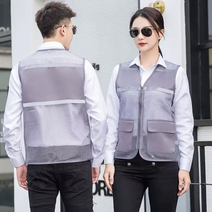 Veste de pêche été réfléchissante mesh léger - Veste sans manches grande taille L-6XL pour activités outdoor
