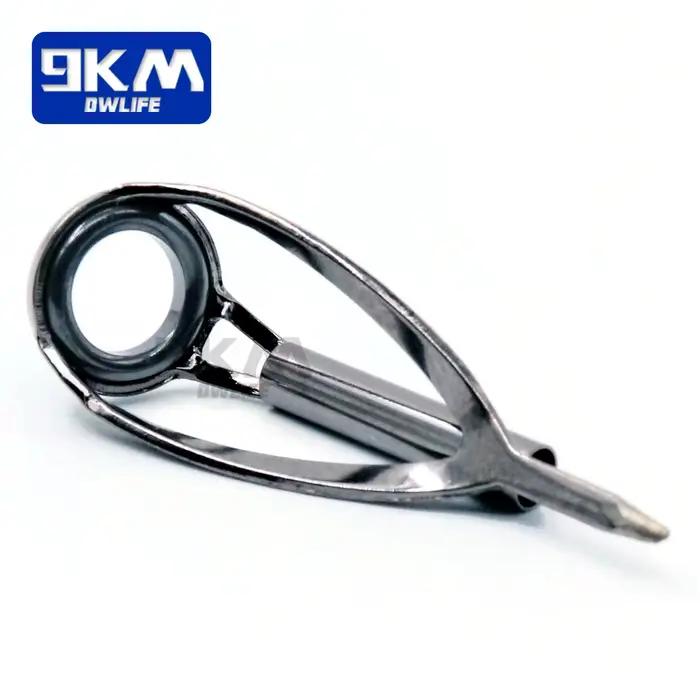 Kit de réparation de pointes de canne à pêche en acier inoxydable avec anneaux céramiques pour cannes télescopiques 1.8-3.2mm pour pêche en mer, plage, lac et rivière