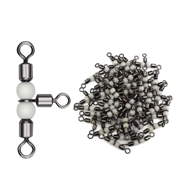 Accessoires de pêche 10 pièces émerillons triple roulement à billes DNDYUJU connexion fluide pour étang matériaux de qualité durable pour hommes femmes occasions spéciales