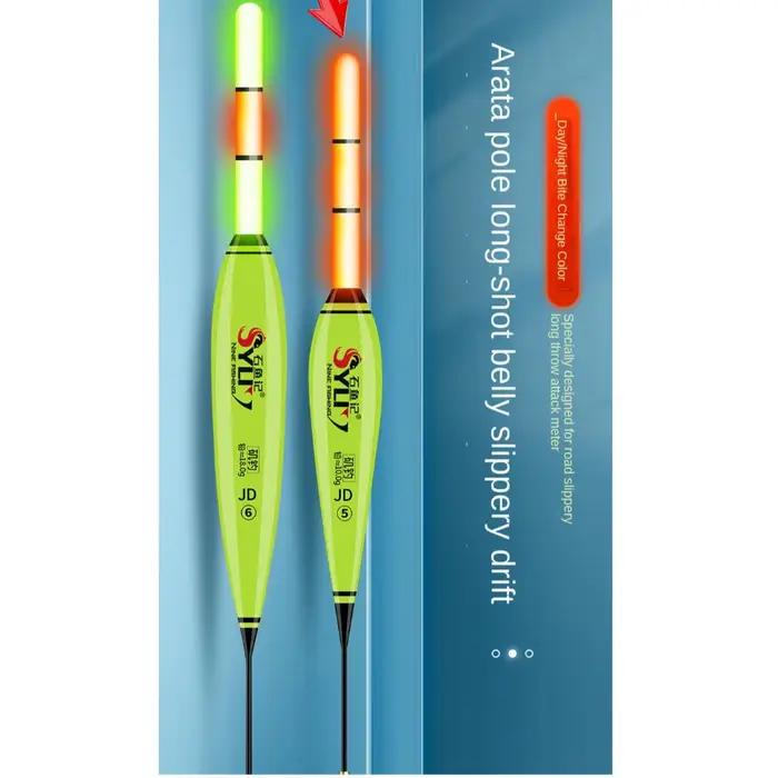 Indicateur de touche lumineux électronique 3 lumières pour pêche de nuit flotteur coulissant tube dérive