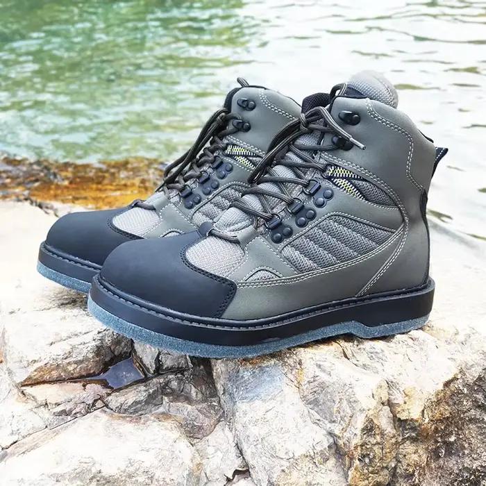 Bottes de pêche antidérapantes à semelle feutre ou caoutchouc - Pour pêche en rivière et chasse