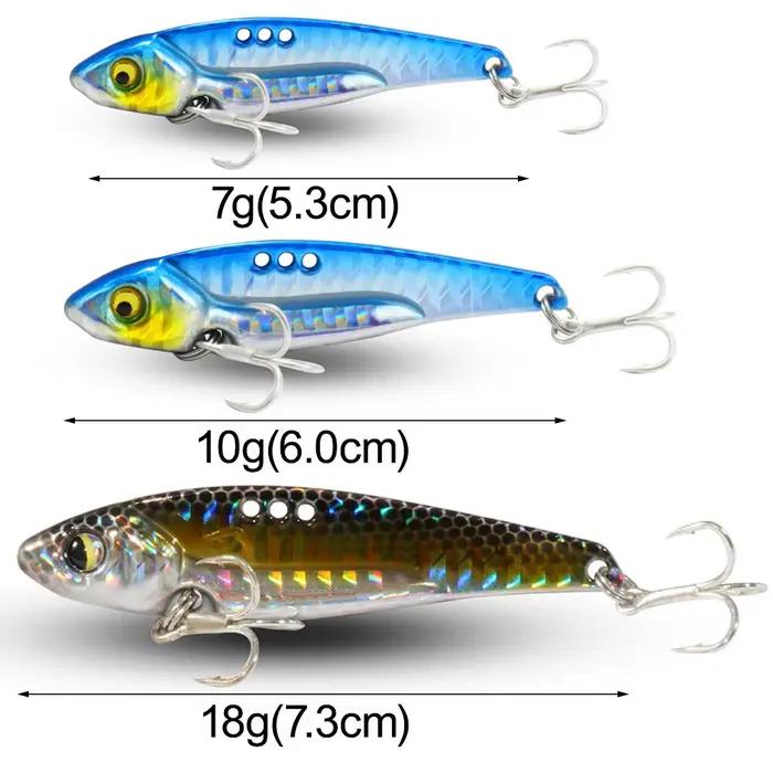Leurre métal VIB 7g 10g 18g pêche spinning cuillère vibrante leurre trempette carnassiers tout temps