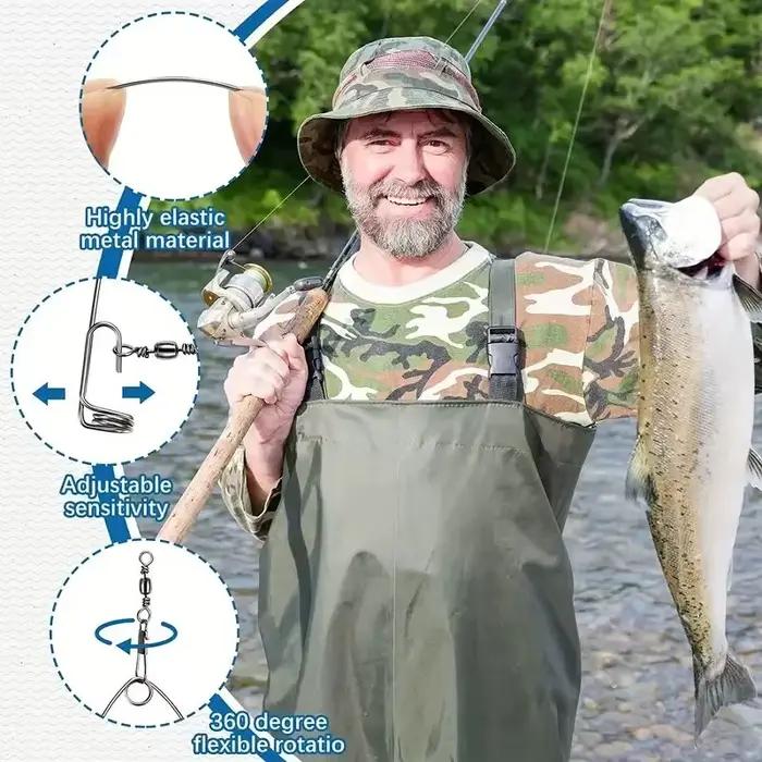 2 pièces God Hook Dispositif de Pêche Automatique avec Ressort de Déclenchement pour la Pêche en