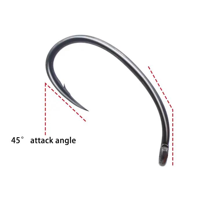10 hameçons Klor carp hook acier allié pour montage Ronnie rig et method feeder - Hameçons barbelés carpe