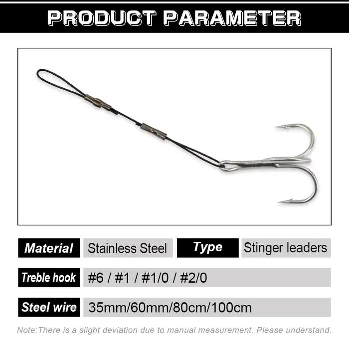 Montage Stinger Rosewood pour brochet perche sandre - Hameçons triple acier inoxydable 3 pièces