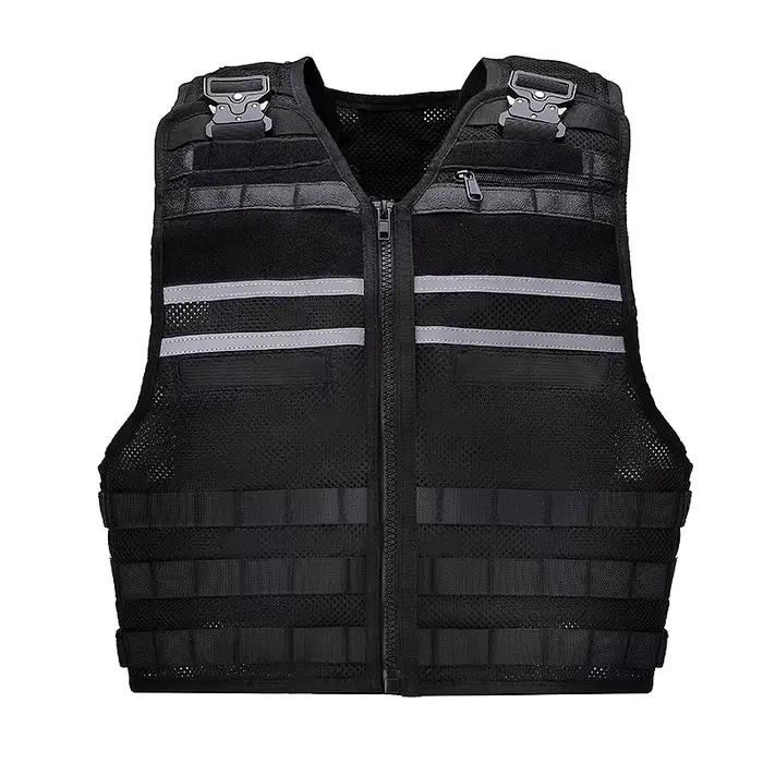 Gilet tactique Molle respirant et multifonction à maillage amovible pour pêche et duty